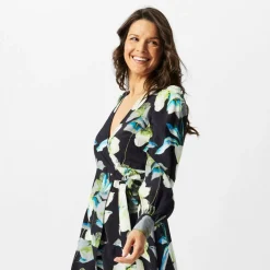Printed Wrap Dress