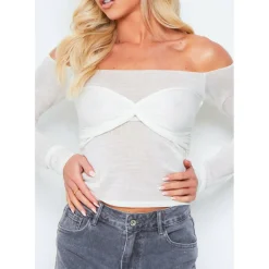 Relaxed Knit Overlay Bralet Jumper
