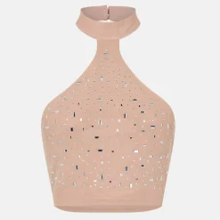 Rhinestone Embellished Halter Top