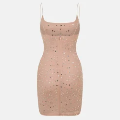 Rhinestone Embellished Mini Dress