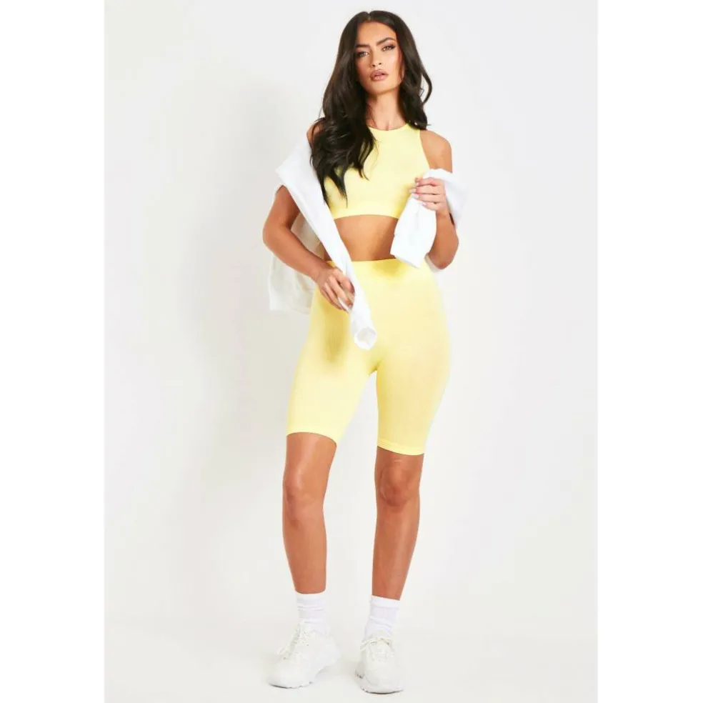Ribbed Seamless Cycling Shorts