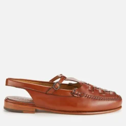 Roqueta Leather T-Bar Sling Back Flats