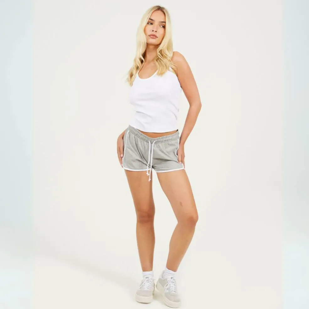 Running Shorts with Contrast Binding