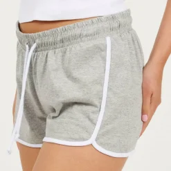 Running Shorts with Contrast Binding