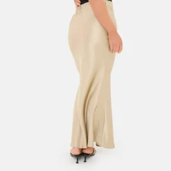 Satin Bias Cut Maxi Skirt