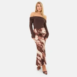 Satin Bias Cut Maxi Skirt