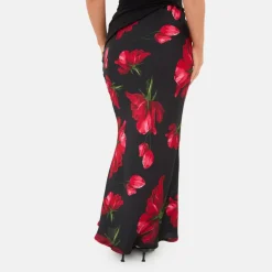 Satin Bias Cut Maxi Skirt
