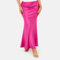 Satin Bias Cut Maxi Skirt
