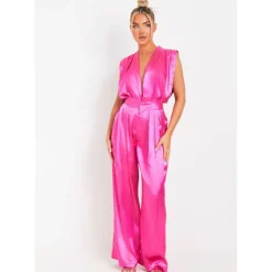 Satin Pleat Jumpsuit