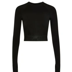 Seamless Long Sleeve Crop Top Womens