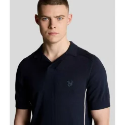 Seam Tipped Knitted Polo Shirt