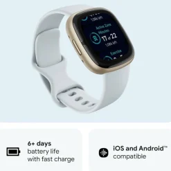 Sense 2 Health and Fitness Smartwatch with built-in GPS advanced health features up to 6 days batt