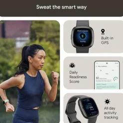 Sense 2 Health and Fitness Smartwatch with built-in GPS advanced health features up to 6 days batt