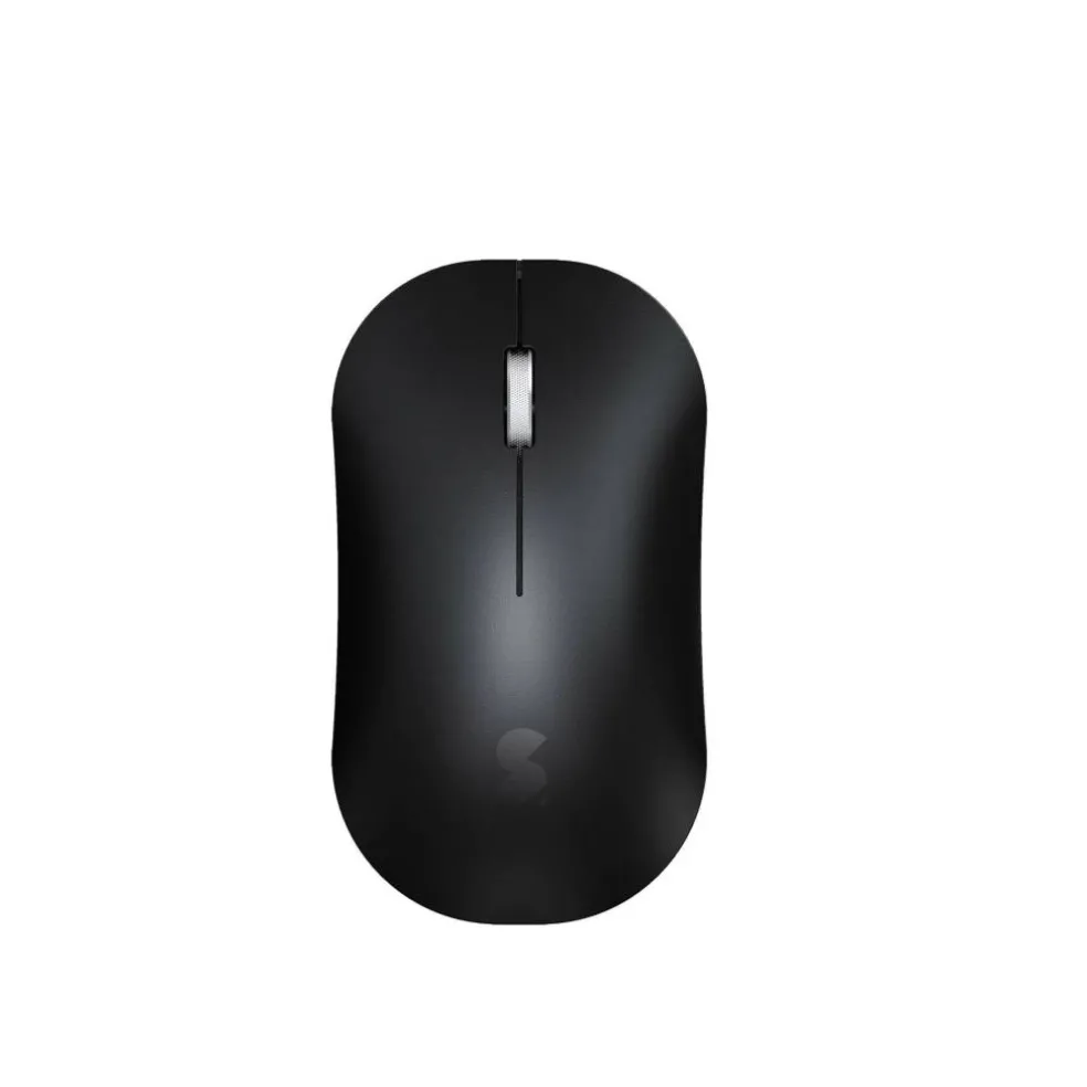 Silent Multi-Mode Bluetooth Wireless Mouse and Keyboard Bundle for PC & Mac - Black