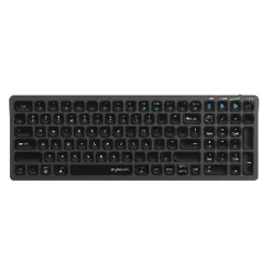 Silent Multi-Mode Bluetooth Wireless Mouse and Keyboard Bundle for PC & Mac - Black
