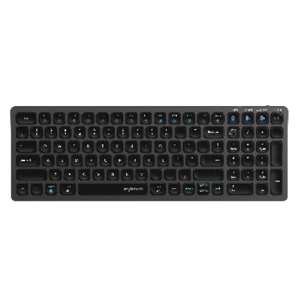 Silent Multi-Mode Bluetooth Wireless Mouse and Keyboard Bundle for PC & Mac - Black