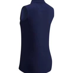 Sleeveless Knit Polo Shirt Ladies