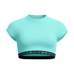 Solid Logo Elastic Crop Top