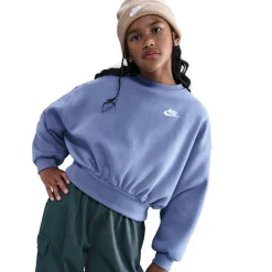 Sportswear Club Fleece Big Kids' (Girls') Boxy Crewneck Sweatshirt