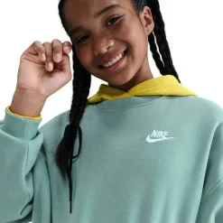 Sportswear Club Fleece Big Kids' (Girls') Boxy Crewneck Sweatshirt