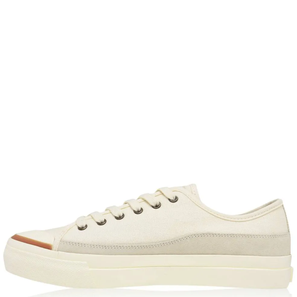 Square Canvas Low Trainers Mens