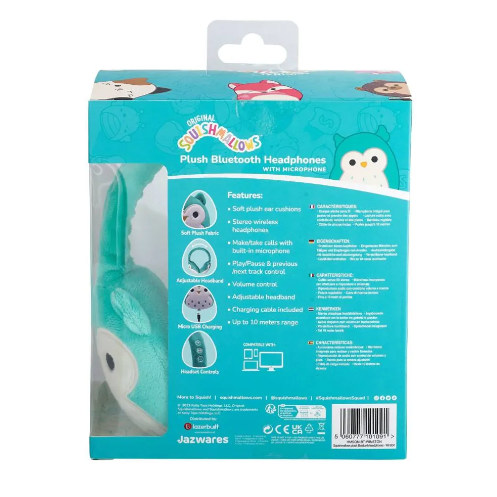 Squishmallows Winston the Owl Plush Headphones