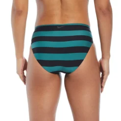 Statement Stripe Mid Waist Bikini Bottom