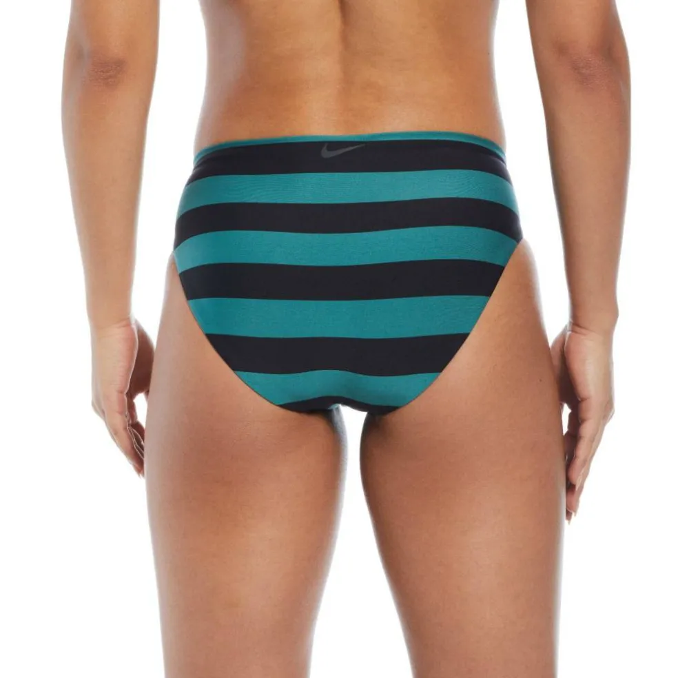 Statement Stripe Mid Waist Bikini Bottom