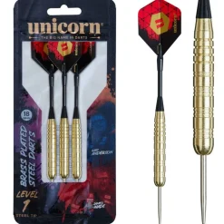 Steel Tip Darts Set Level 1 Brass Plated Steel Barrels