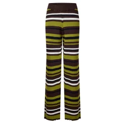 Striped Knitted Wide Leg Trouser