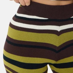 Striped Knitted Wide Leg Trouser