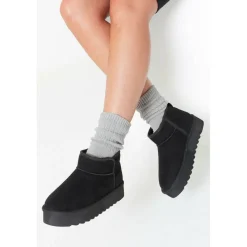 Studio Faux Fur Lined Low Ankle Boots