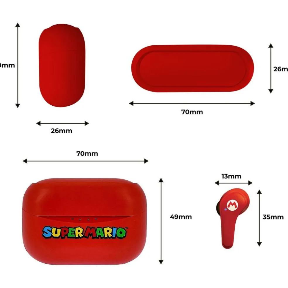 Super Mario TWS Earbuds - Red