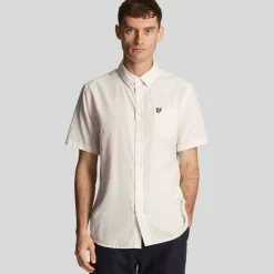 Textured Stripe Short Sleeve Shirt