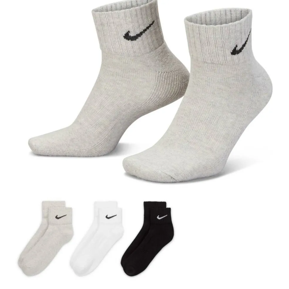 Three Pack Quarter Socks Mens