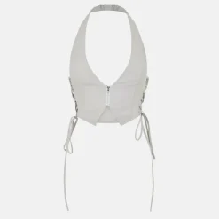 Tie Up Halter Neck Waistcoat Womens