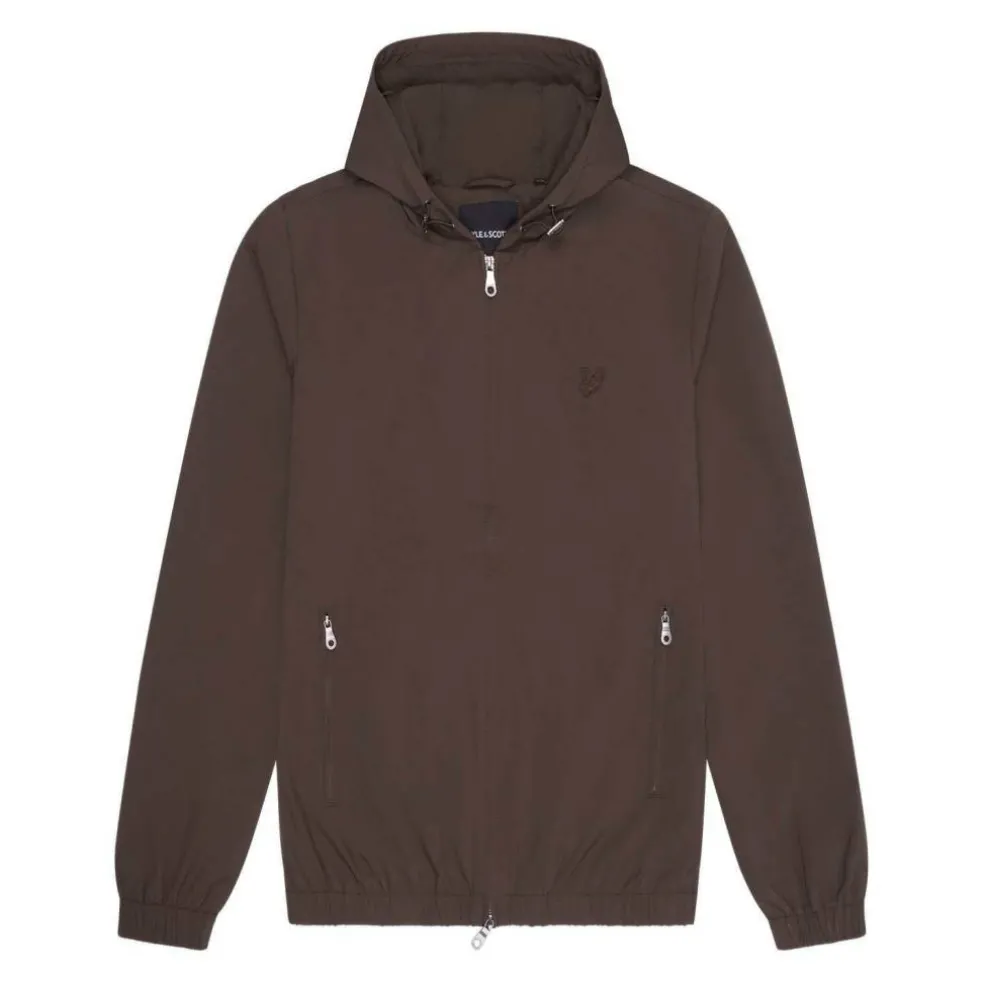 Tonal Eagle Hooded Bomber Jacket