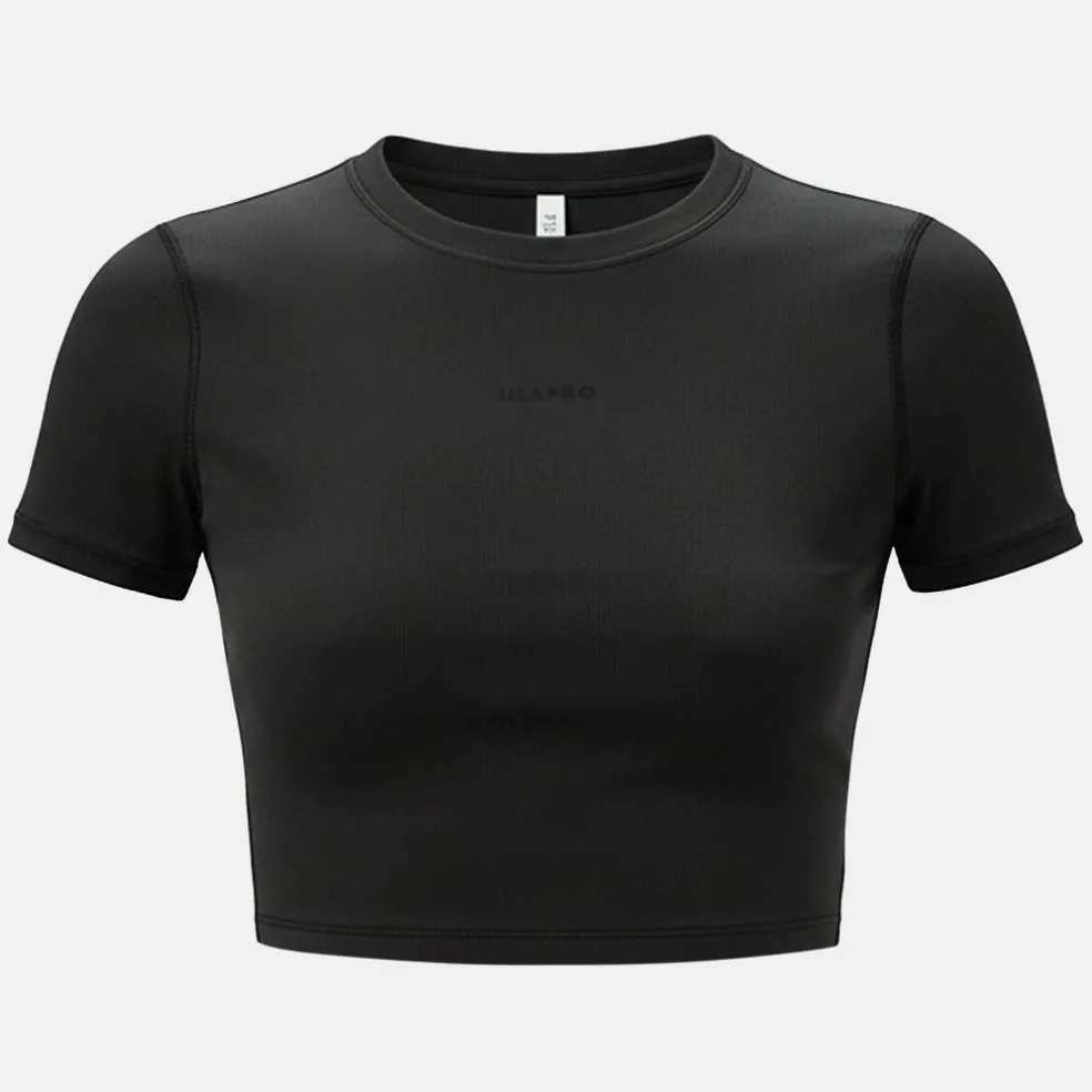 Training SS Crop T-Shirts Womens