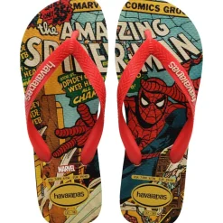 Unisex Adults Marvel Classics Black Flip Flops