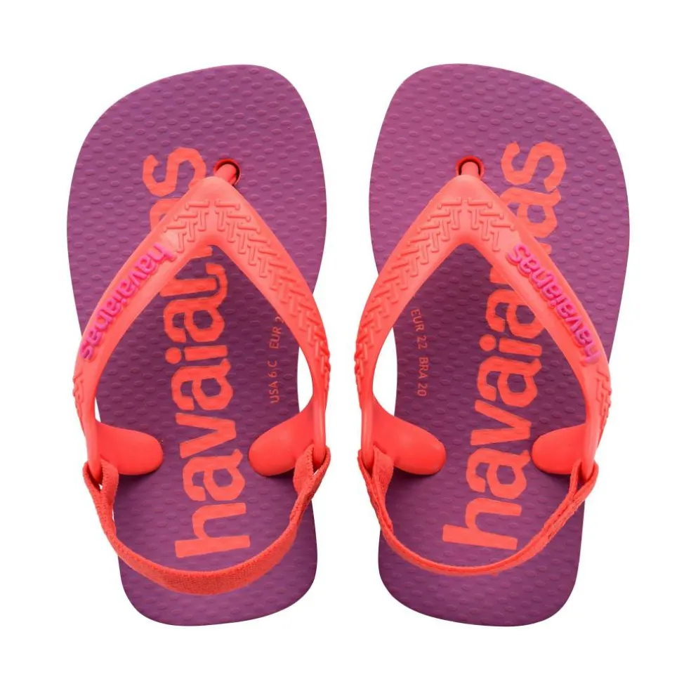 Unisex Kids Baby Logomania Salmon Flip Flops