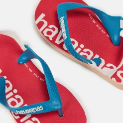 Unisex Kids Baby Logomania Salmon Flip Flops
