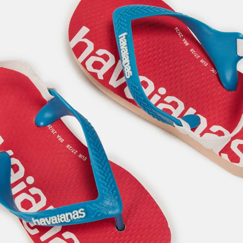 Unisex Kids Baby Logomania Salmon Flip Flops