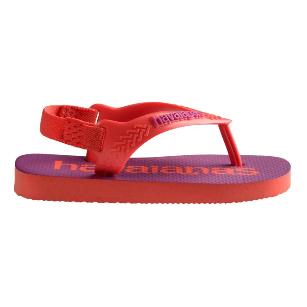 Unisex Kids Baby Logomania Salmon Flip Flops