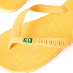 Unisex Kids Brasil Pop Yellow Flip Flops