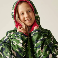 Unisex Kids Fleece Lined Oversized Fit Waterproof Robe