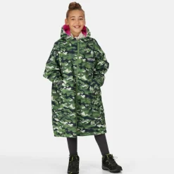 Unisex Kids Fleece Lined Oversized Fit Waterproof Robe