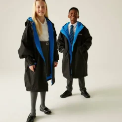 Unisex Kids Fleece Lined Oversized Fit Waterproof Robe