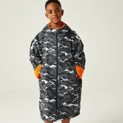 Unisex Kids Fleece Lined Oversized Fit Waterproof Robe