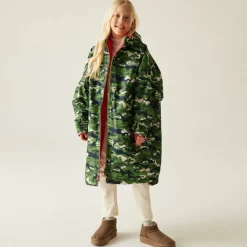 Unisex Kids Fleece Lined Oversized Fit Waterproof Robe