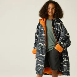 Unisex Kids Fleece Lined Oversized Fit Waterproof Robe